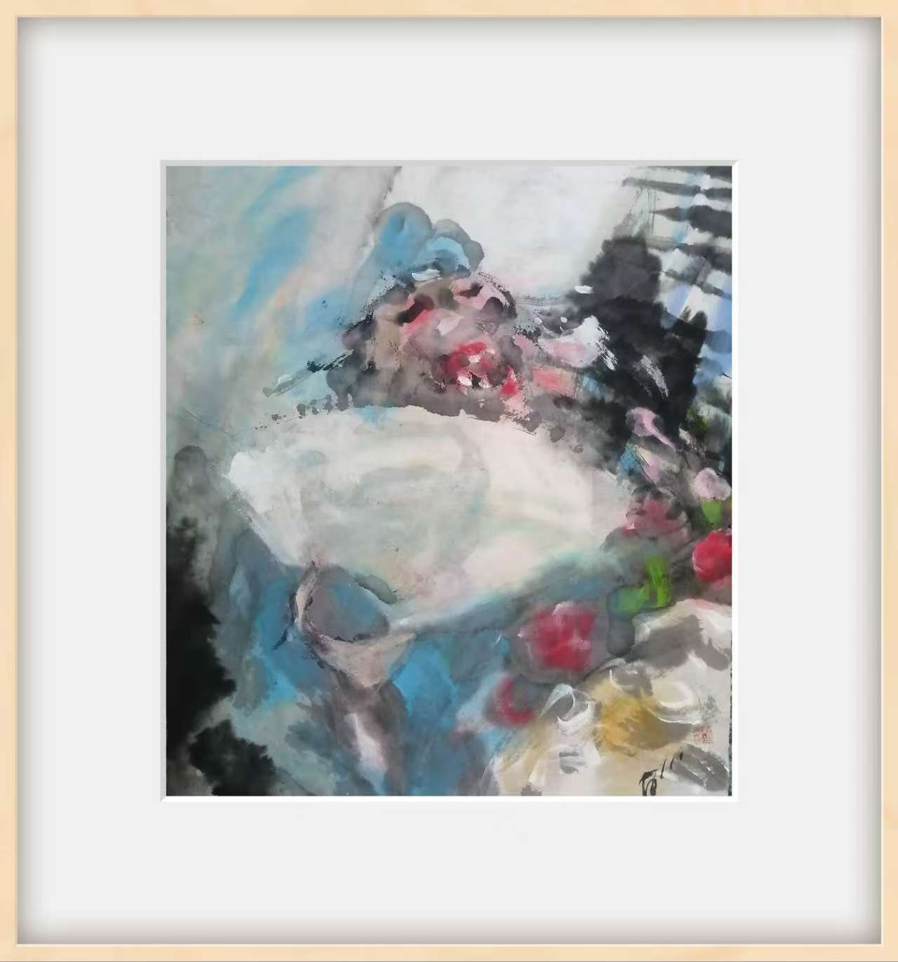花石宣纸水墨·55x50价格19800