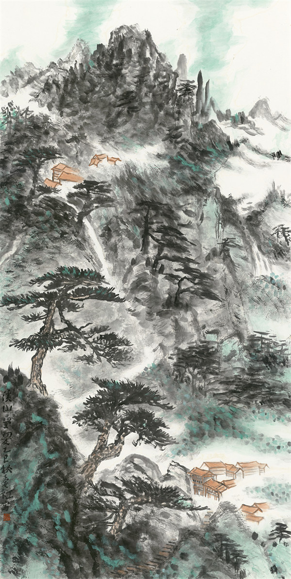 01 《溪山叠翠》刘爱红 （138x69）